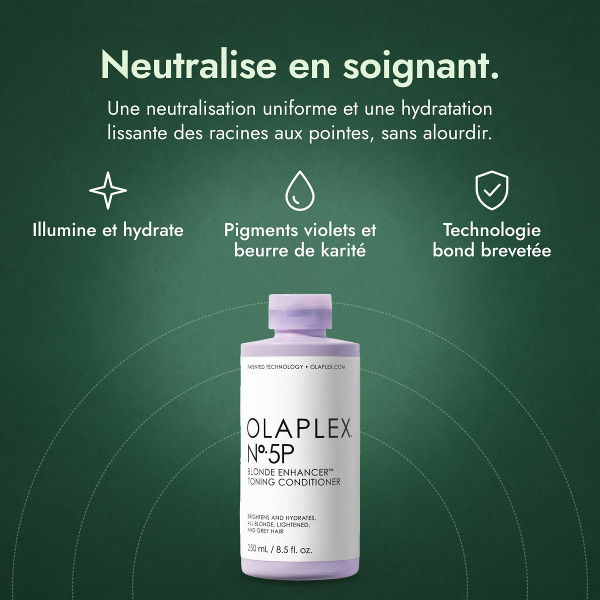 Olaplex No.5P Blonde Enhancer Toning Conditioner: Neutralise en soignant. Illumine et hydrate, Pigments violets et beurre de karité, Technologie bond brevetée