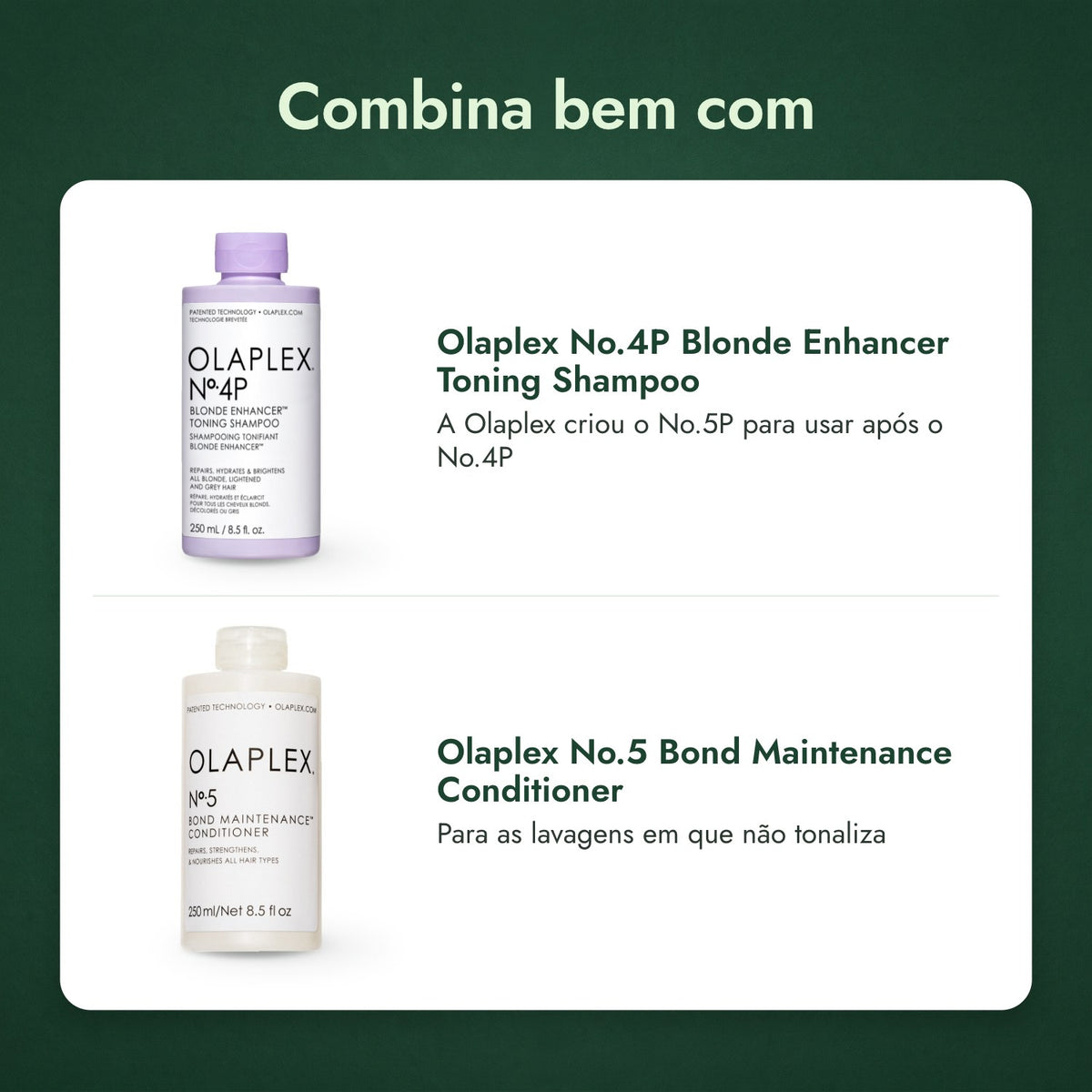 Combina bem com: Olaplex No.4P Blonde Enhancer Champô Tonalizante, Olaplex Nº5 Amaciador de Manutenção de Ligações