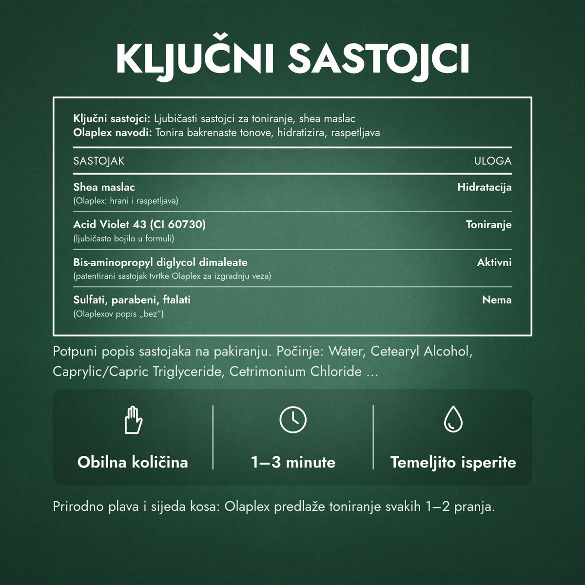 Ključni sastojci: Olaplex No.5P Blonde Enhancer Toning Conditioner