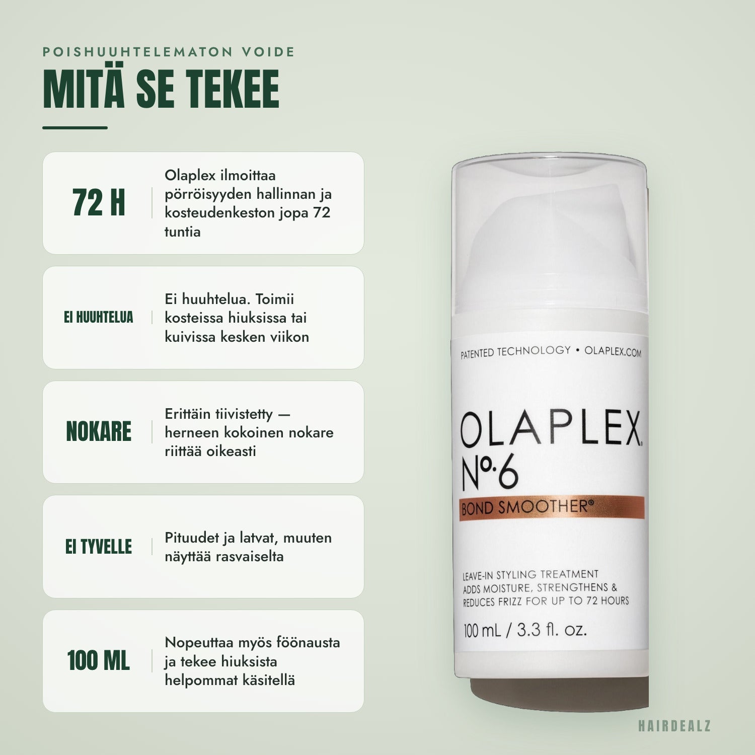Mitä Olaplex No.6 tekee