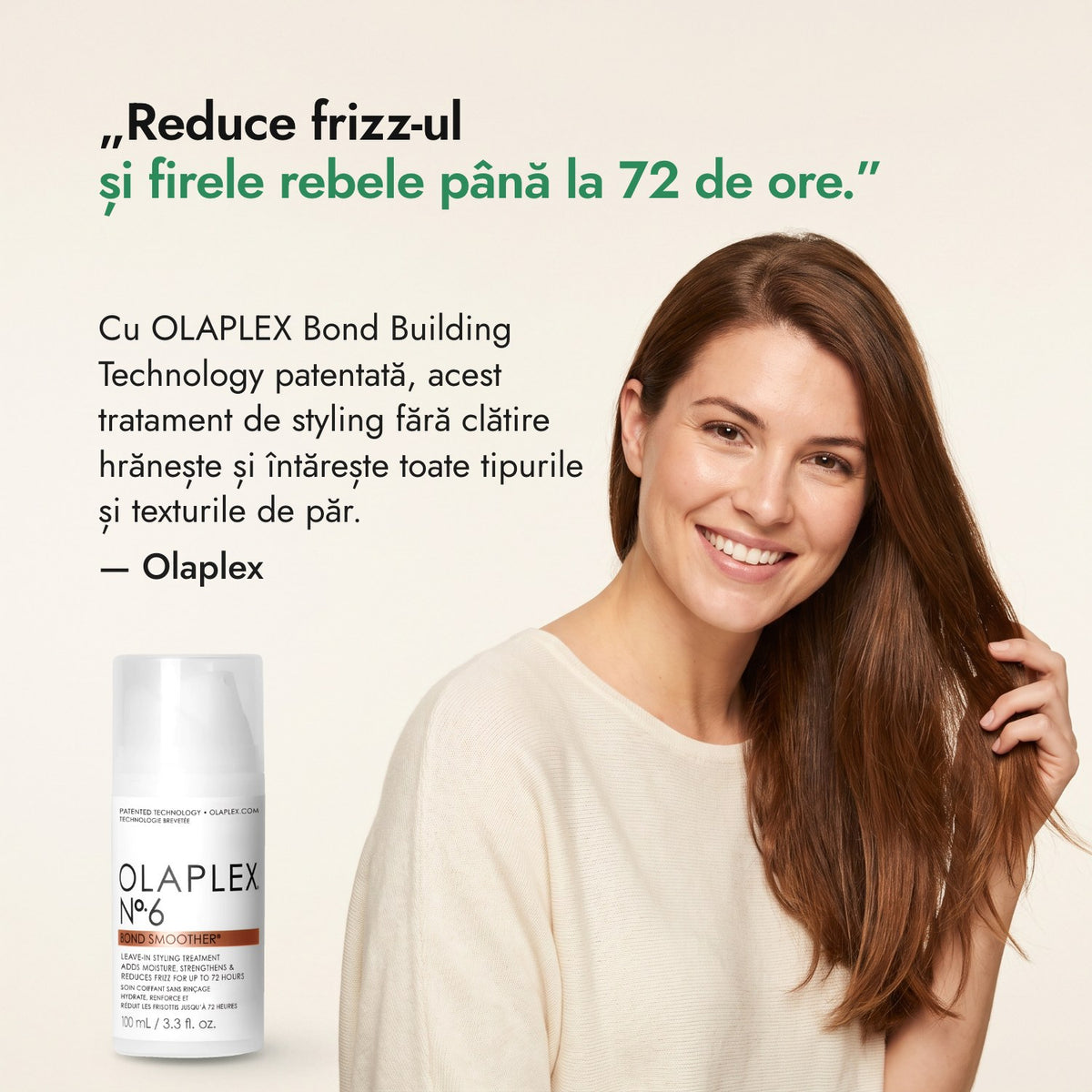 Reduce frizz-ul și firele rebele până la 72 de ore. — Olaplex
