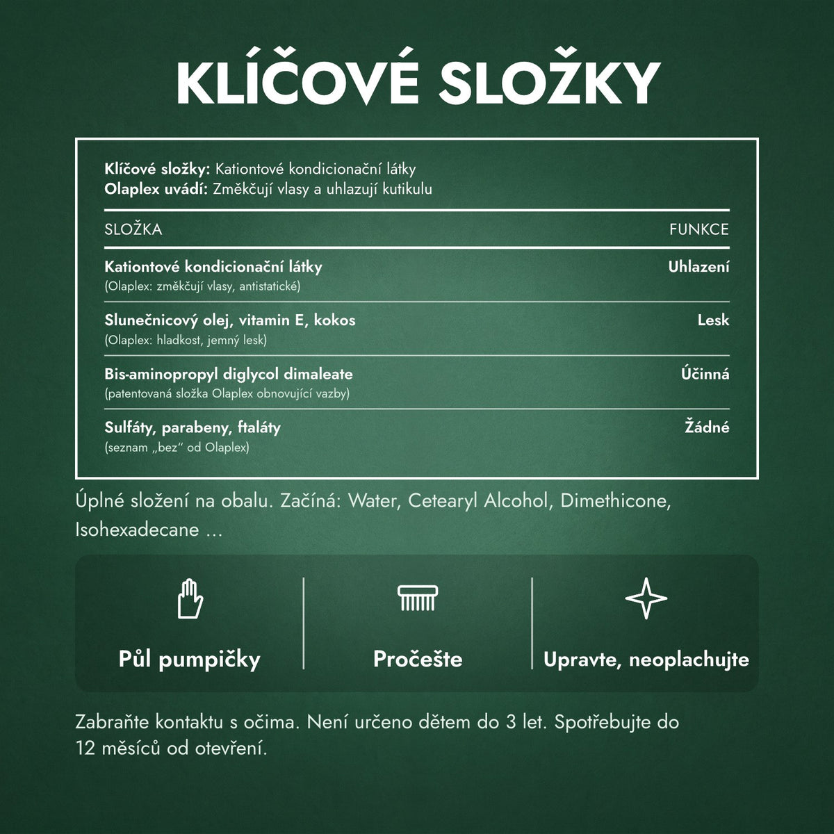 Klíčové složky: Olaplex No.6 Bond Smoother