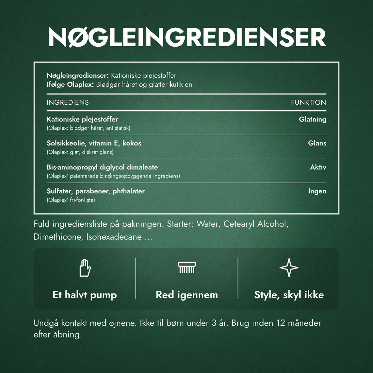Nøgleingredienser: Olaplex No.6 Bond Smoother