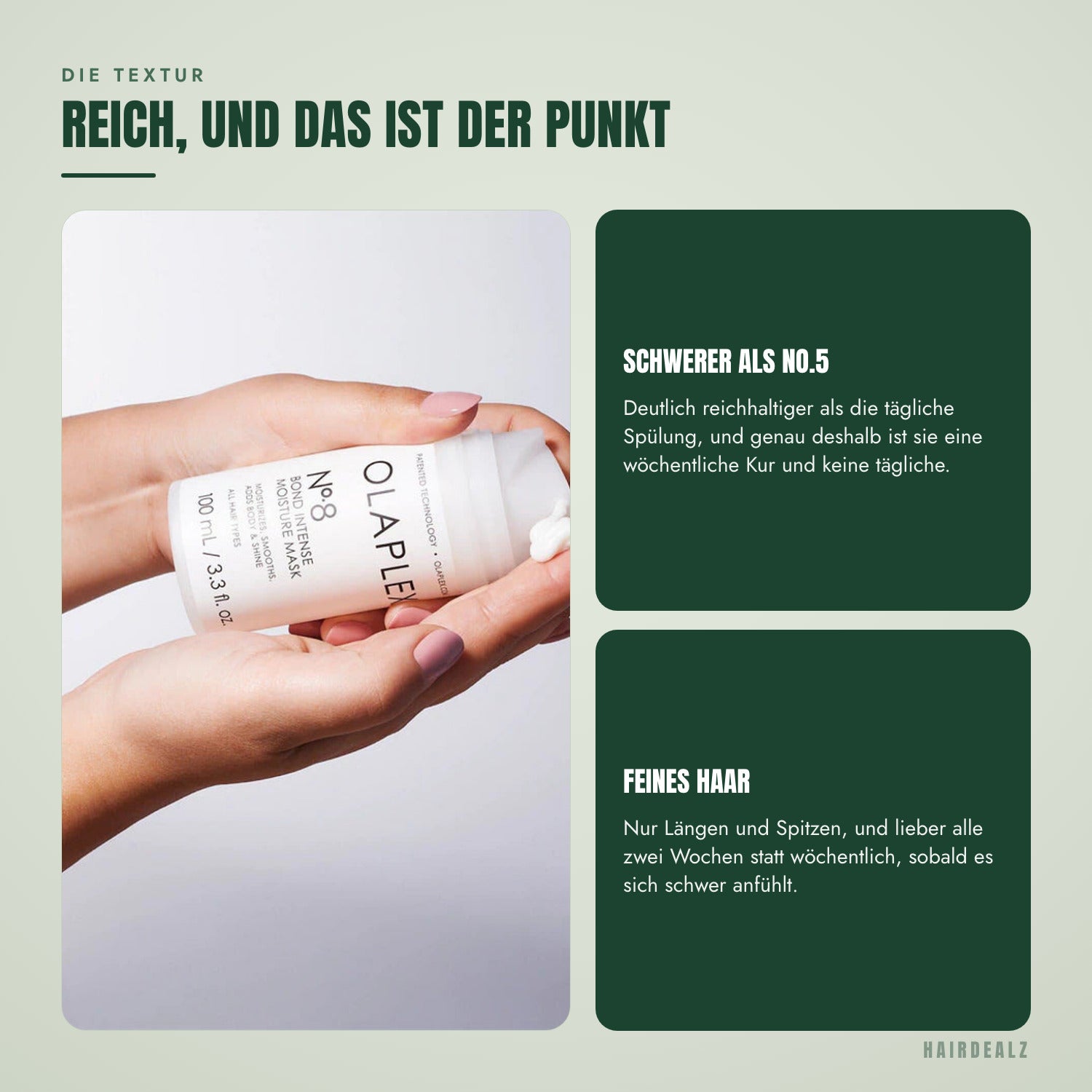 Die Textur von Olaplex No.8