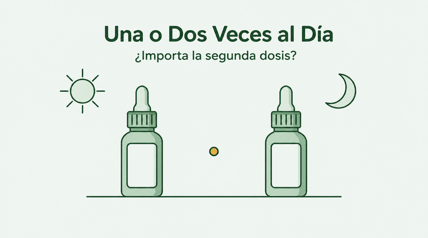 Minoxidil una o dos veces al día