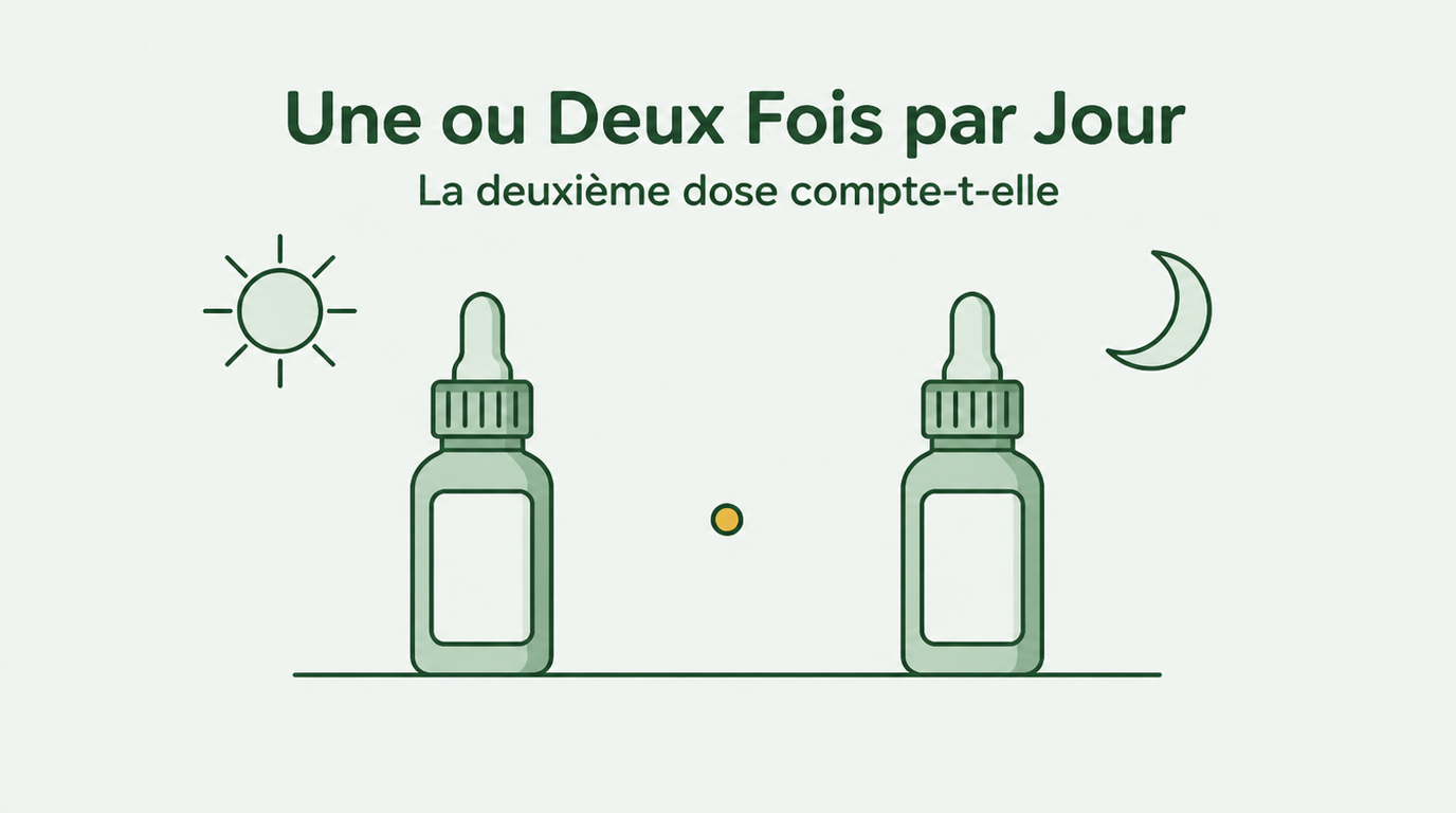 Minoxidil une ou deux fois par jour
