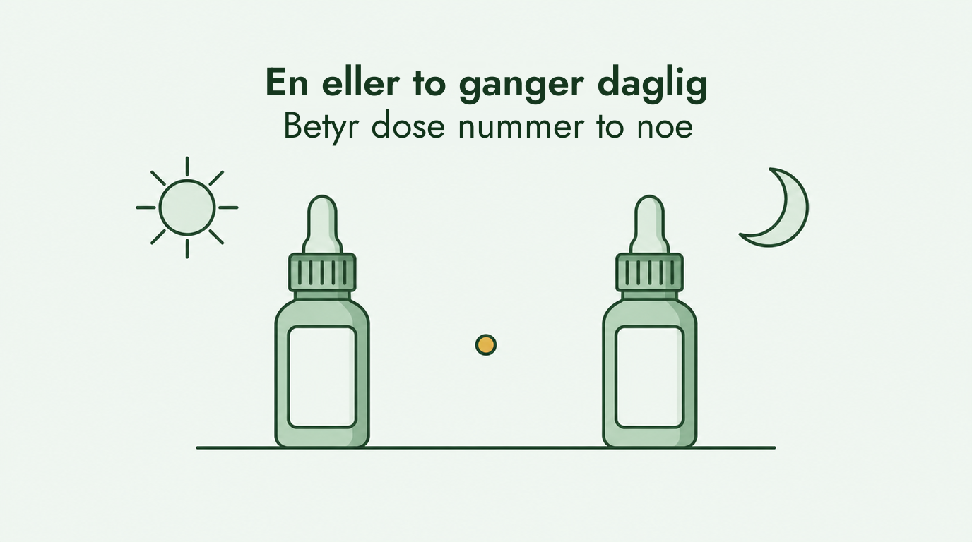 Minoksidil én eller to ganger daglig