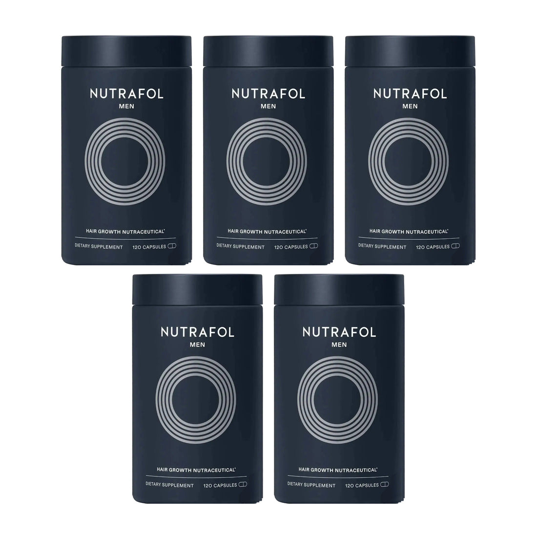 Nutrafol for Men — 5 jars of 120 capsules, 5 month supply