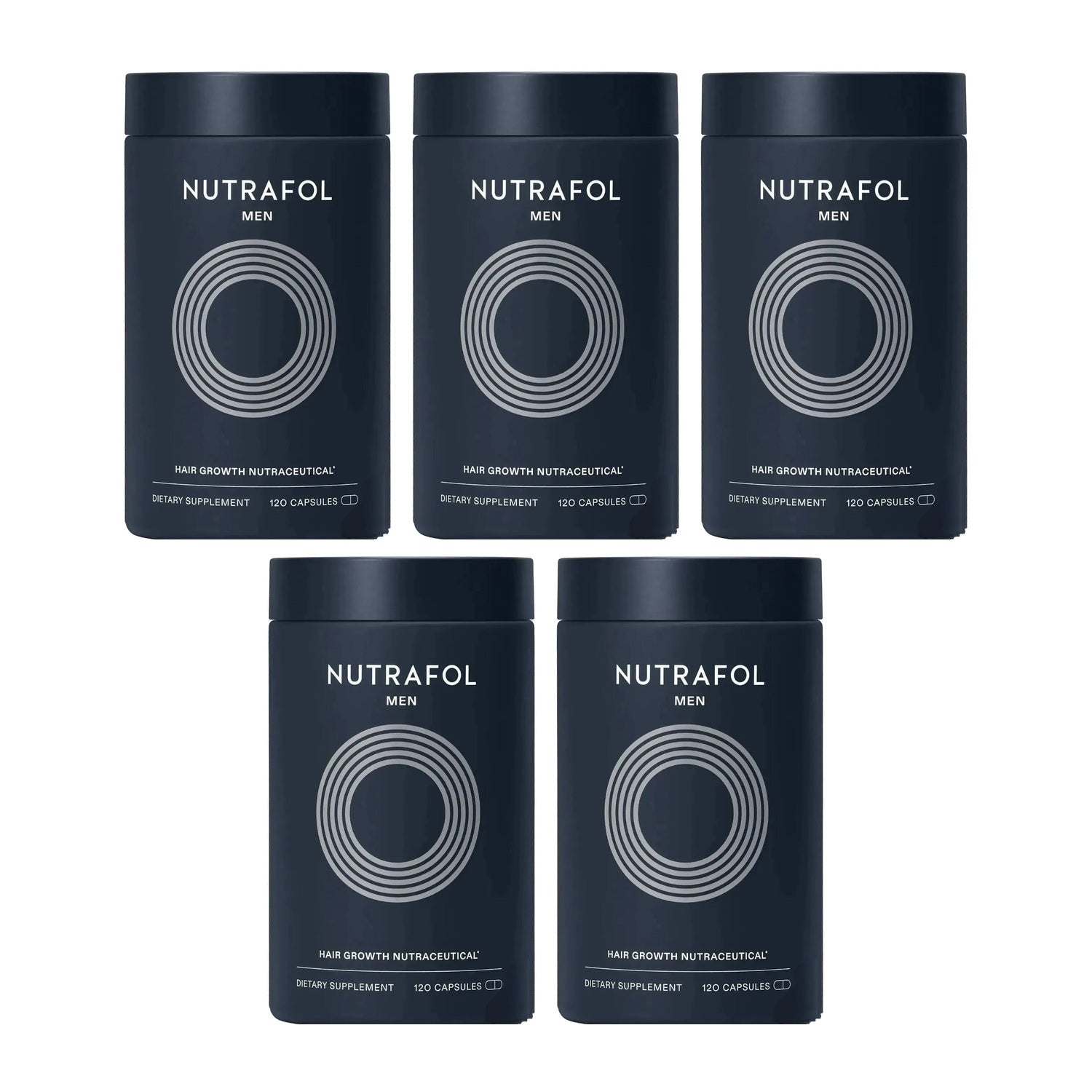Nutrafol for Men — 5 jars of 120 capsules, 5 month supply