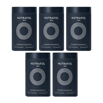 Nutrafol for Men — 5 jars of 120 capsules, 5 month supply