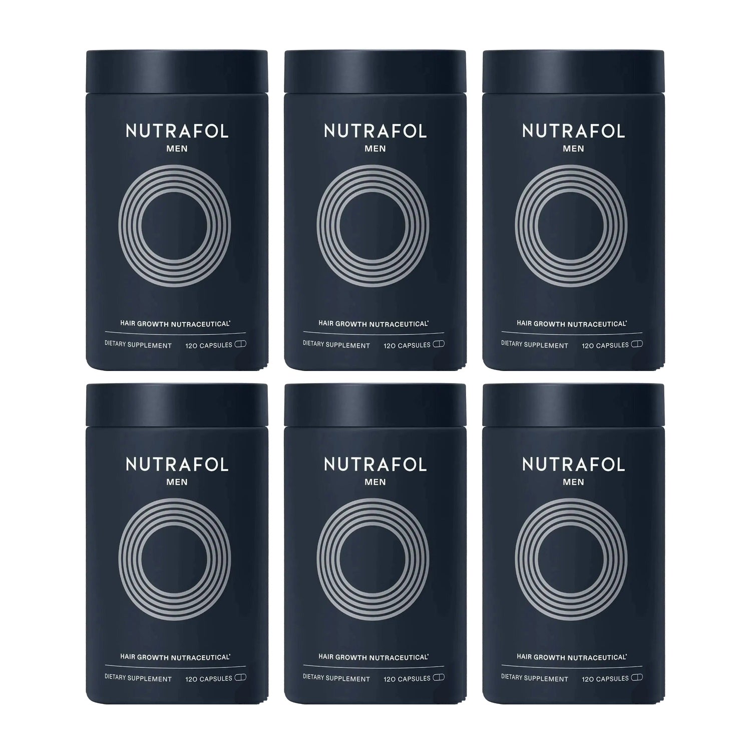 Nutrafol for Men — 6 jars of 120 capsules, 6 month supply