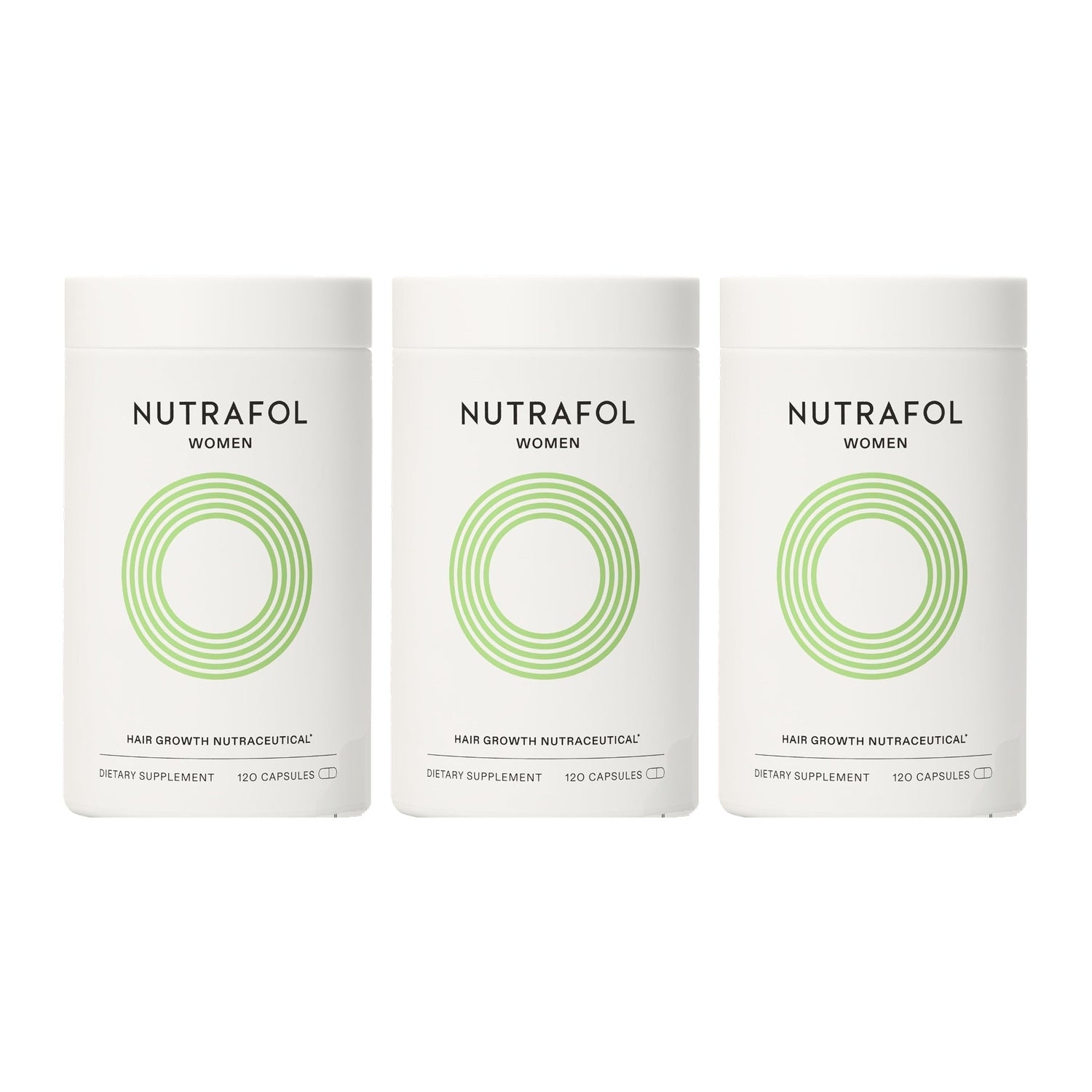 Nutrafol for Women 18-44 years — 3 jars of 120 capsules, 3 month supply