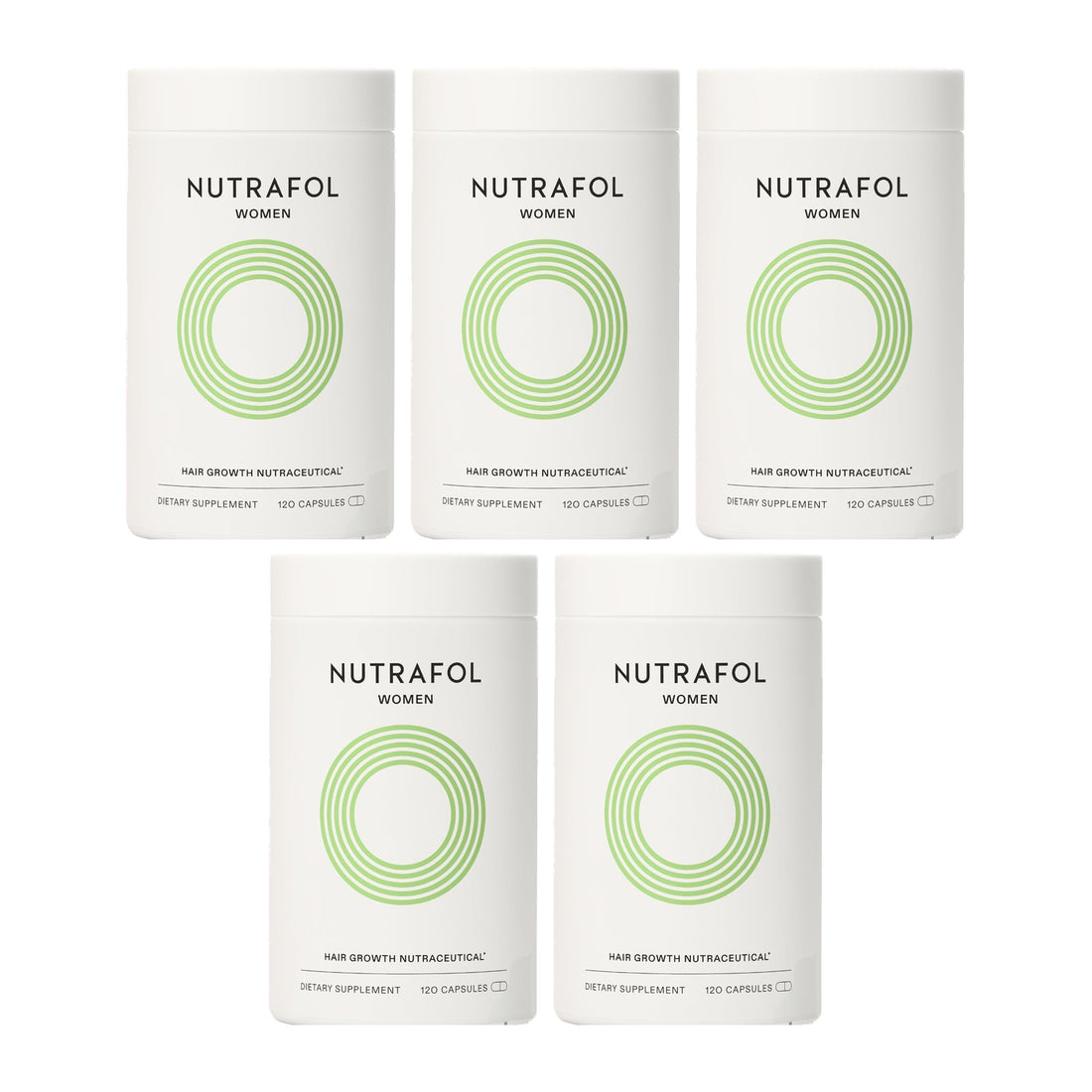 Nutrafol pro ženy 18–44 let — 5 dóz po 120 kapslích, zásoba na 5 měsíců