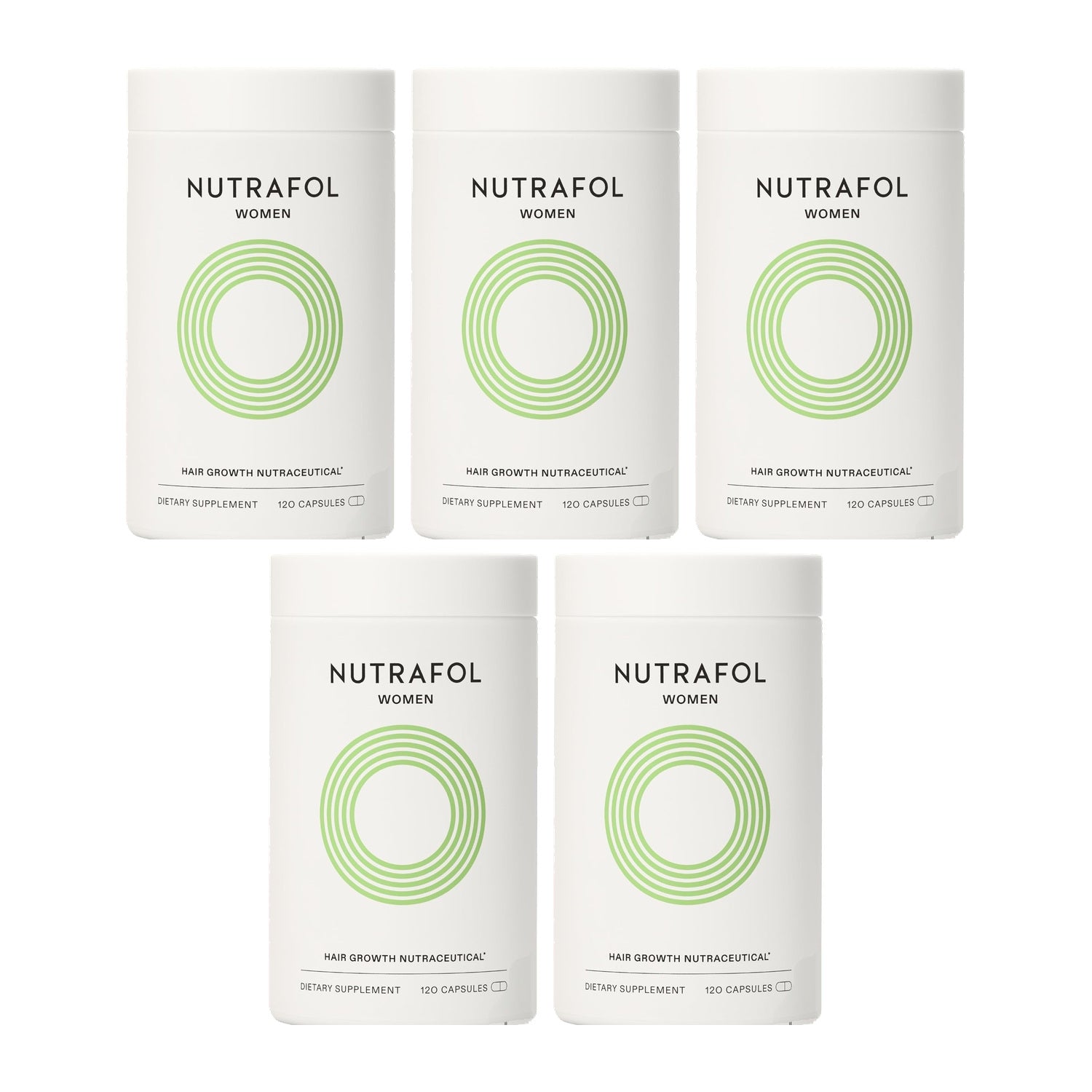 Nutrafol for Women 18-44 years — 5 jars of 120 capsules, 5 month supply