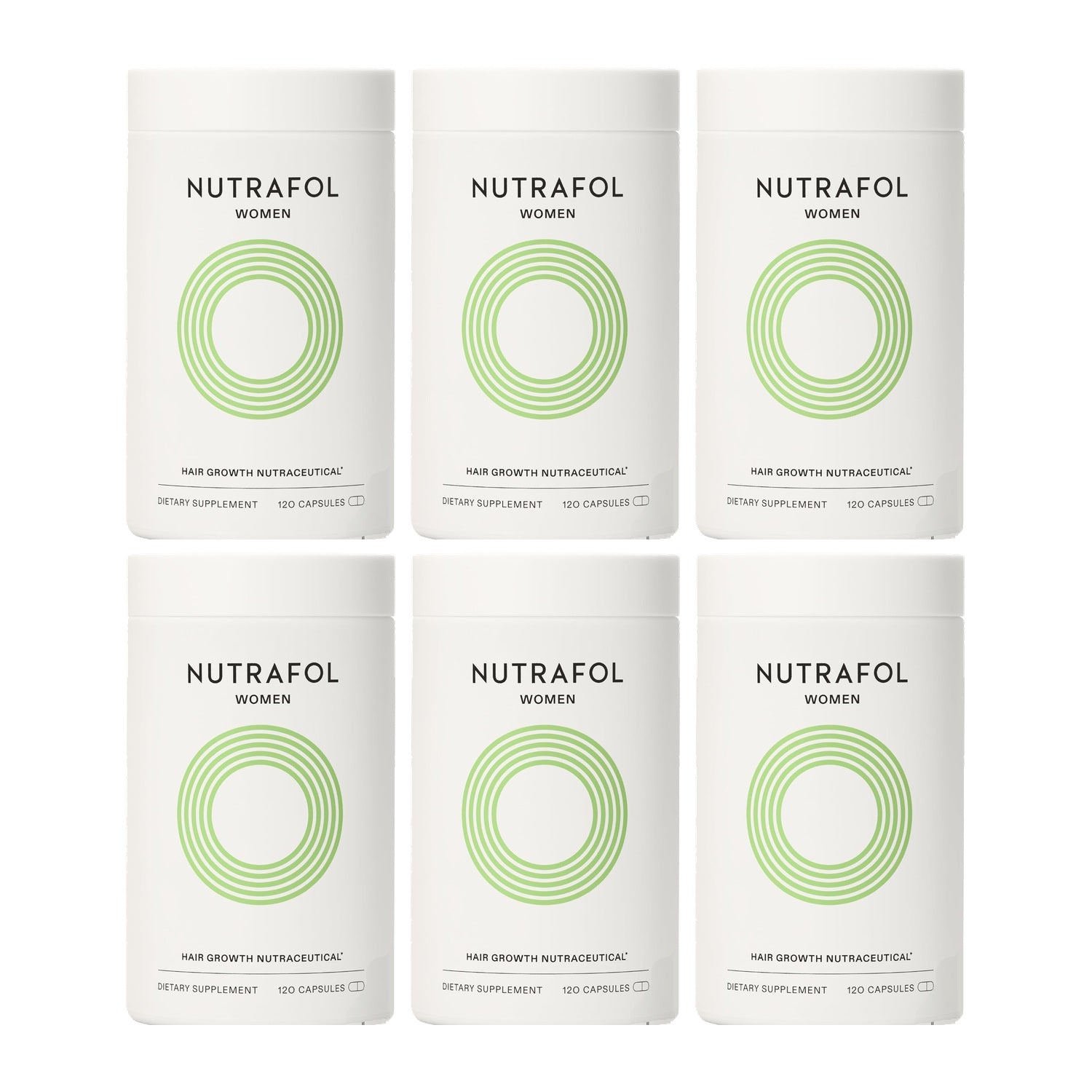 Nutrafol for Women 18-44 years — 6 jars of 120 capsules, 6 month supply
