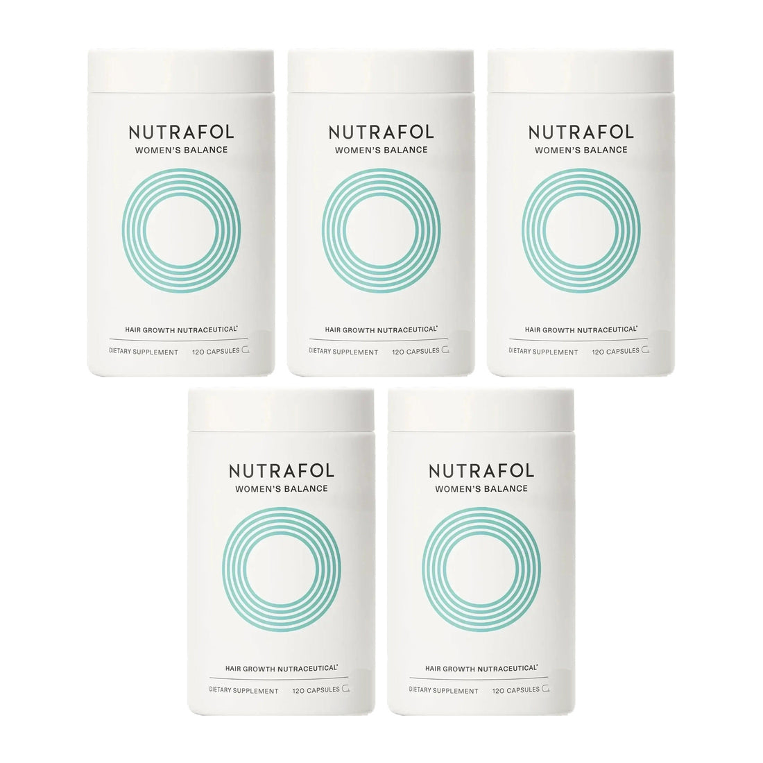 Nutrafol pro ženy 45+ — 5 dóz po 120 kapslích, zásoba na 5 měsíců