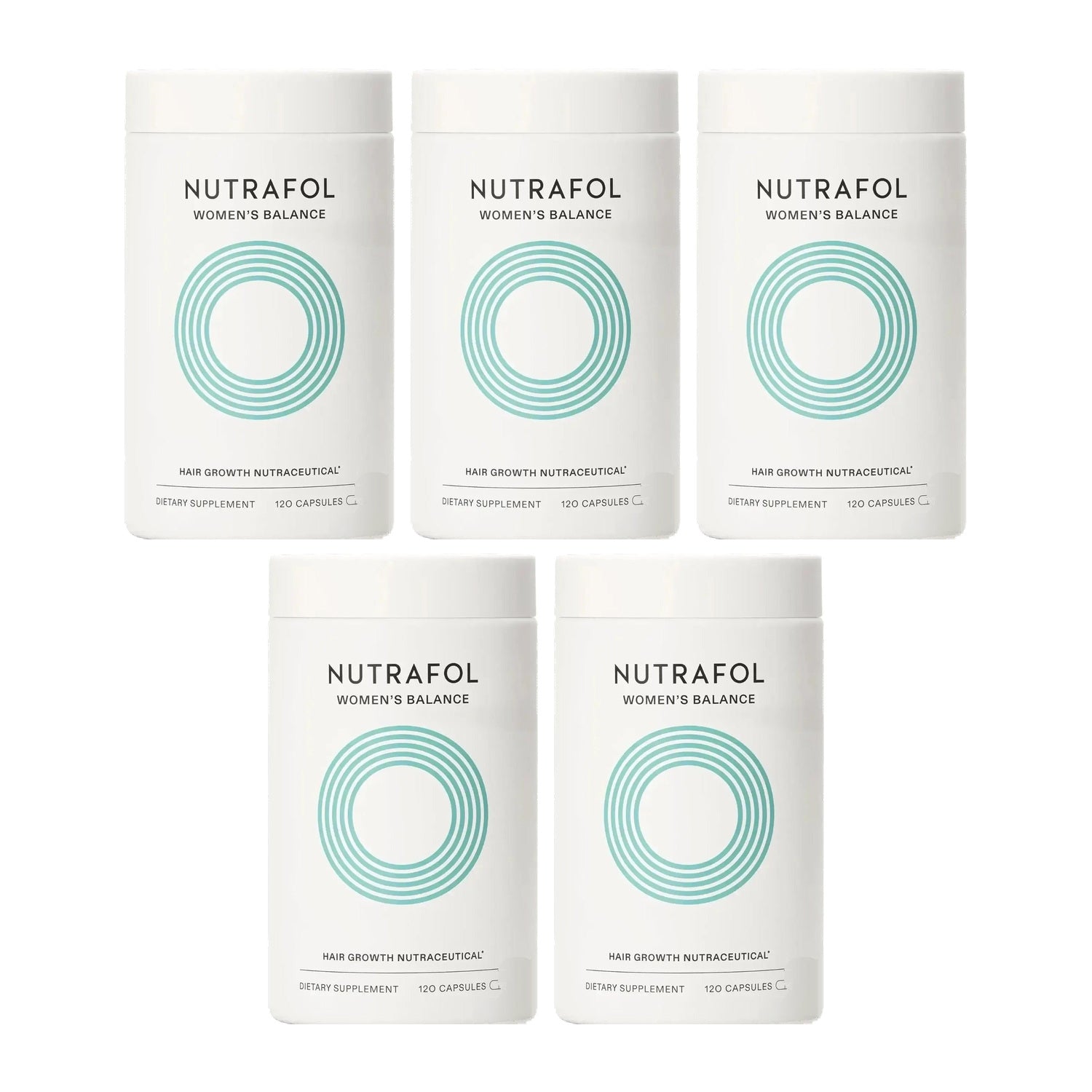 Nutrafol for Women 45+ — 5 jars of 120 capsules, 5 month supply