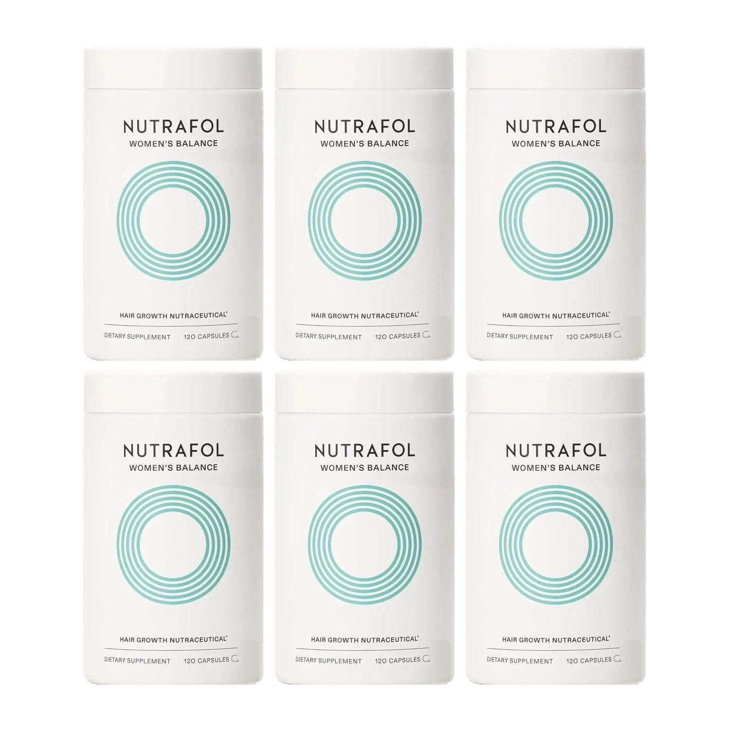 Nutrafol for Women 45+ — 6 jars of 120 capsules, 6 month supply