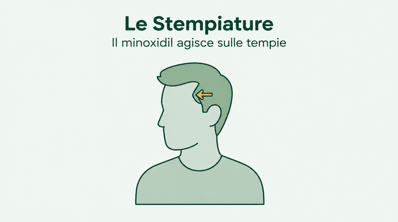 Il minoxidil funziona sull'attaccatura dei capelli che arretra?