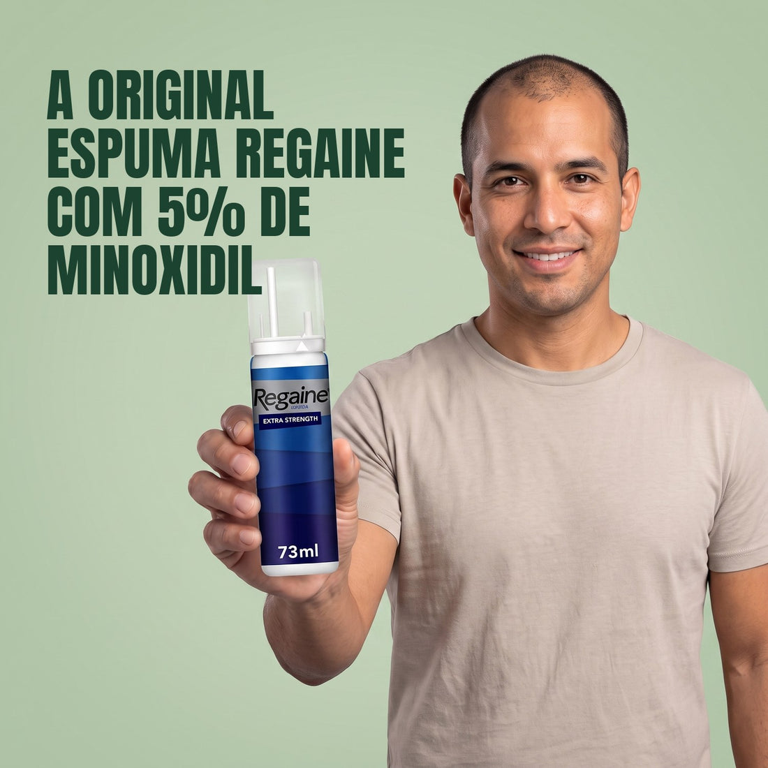 Espuma Regaine Minoxidil 5% para Homens - suprimento para 6 meses, 6 latas de 73 ml