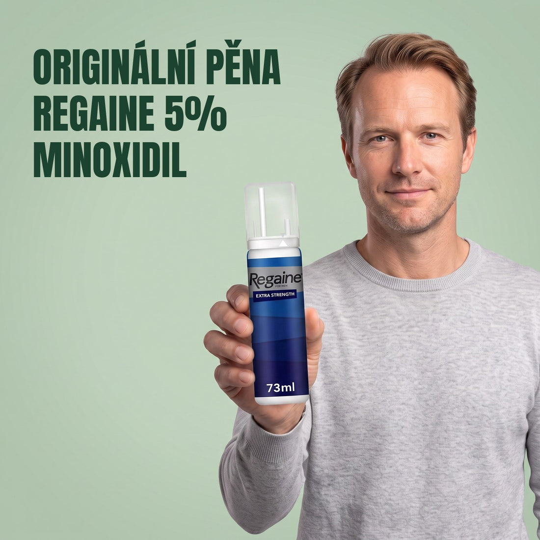 Regaine Minoxidil pěna 5% pro muže – zásoba na 9 měsíců, 9 x 73 ml plechovek