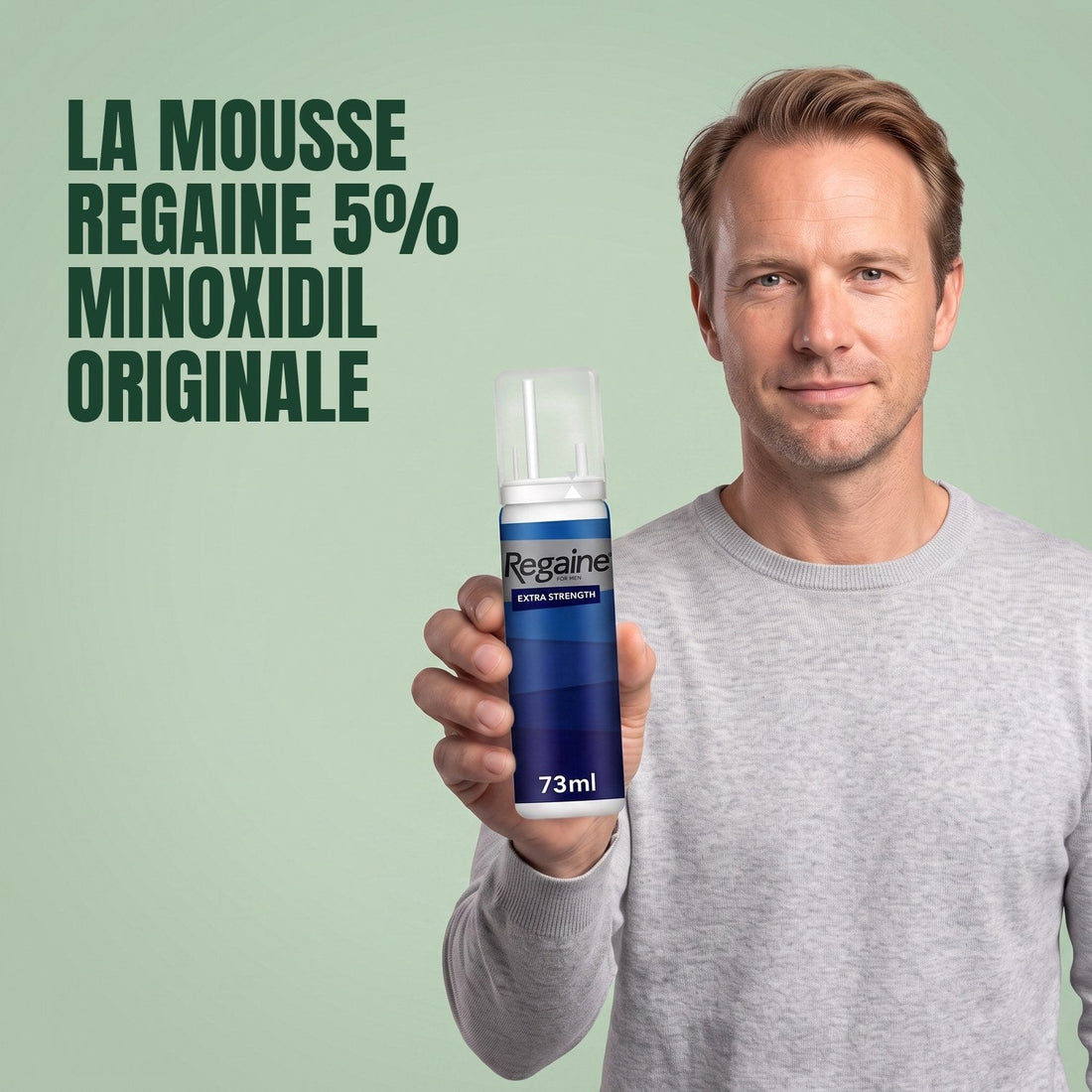 Mousse Minoxidil Regaine 5% pour Homme - réserve de 9 mois, 9 boîtes de mousse x 73 ml
