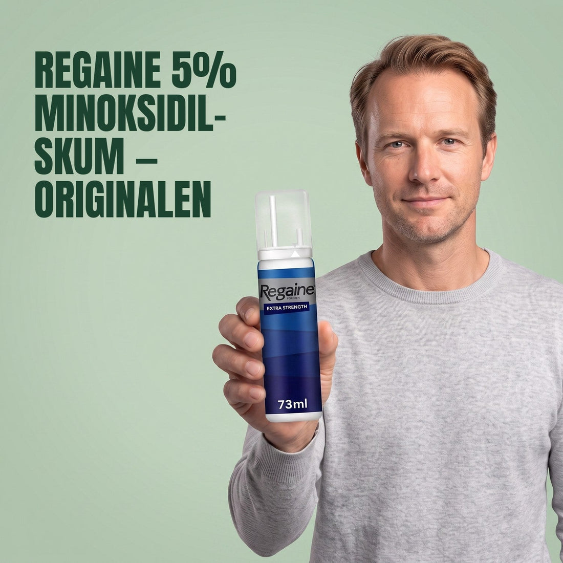 Regaine Minoxidil Skum 5% for menn - 9 måneders forbruk, 9 x 73 ml skumbokser