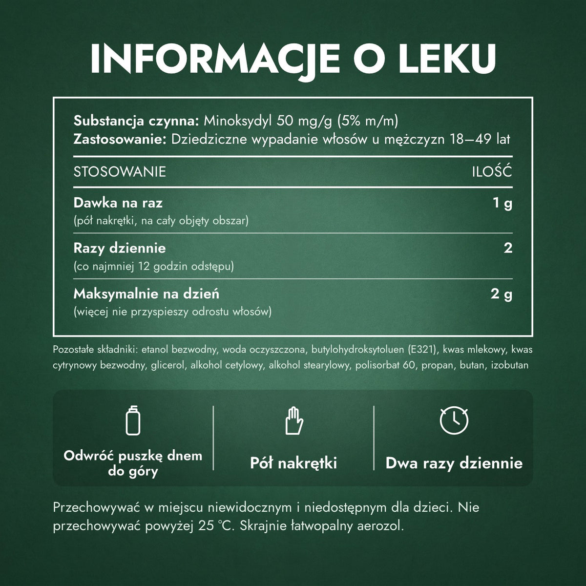 Informacje o leku: Regaine for Men Extra Strength 5% pianka