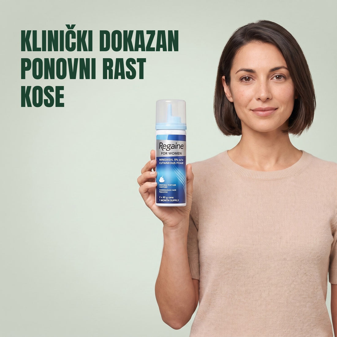 Regaine Minoxidil pjena 5% za žene - zaliha za 8 mjeseci, 4 x 73 ml limenke pjene