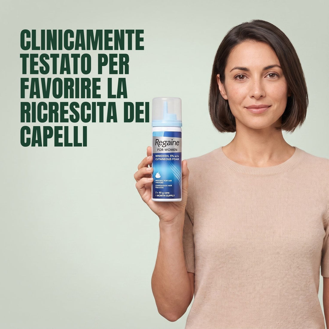 Regaine Schiuma Minoxidil 5% per Donna - scorta per 8 mesi, 4 bombolette schiuma da 73 ml