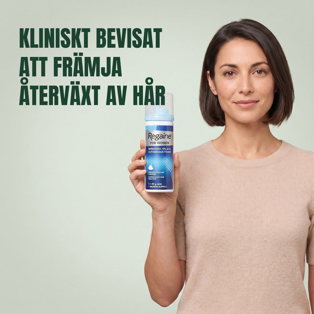 Regaine Minoxidil skum 5% för kvinnor - 8 månaders förbrukning, 4 x 73 ml skumburkar