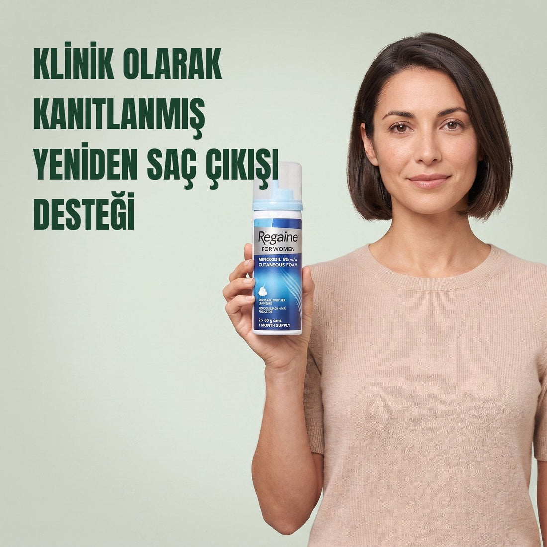 Kadınlar için Regaine Minoxidil Köpük %5 - 8 aylık kullanım, 4 x 73 ml köpük kutusu