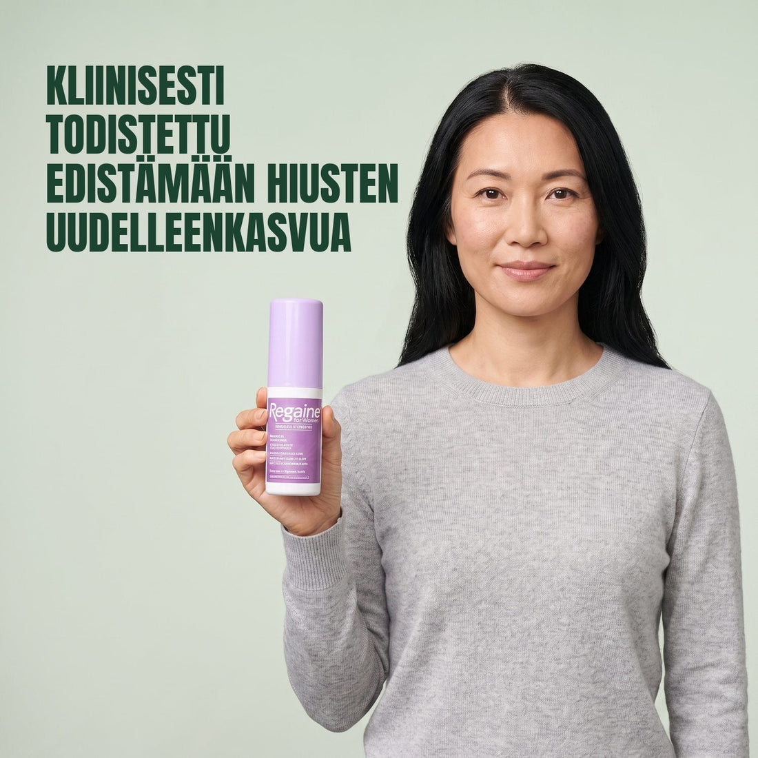 Regaine Minoxidil Liuos 2% naisille – 12 kuukauden pakkaus, 12 x 60 ml pulloa