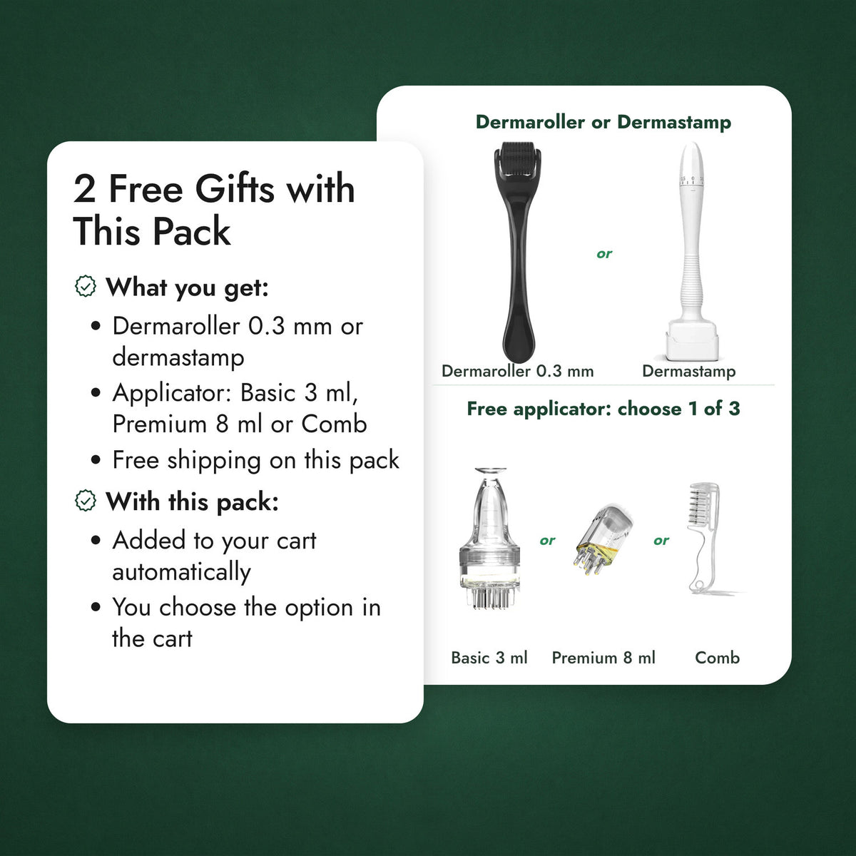Regaine for Women Regular Strength 2% Scalp Solution: free gifts and what goes with it