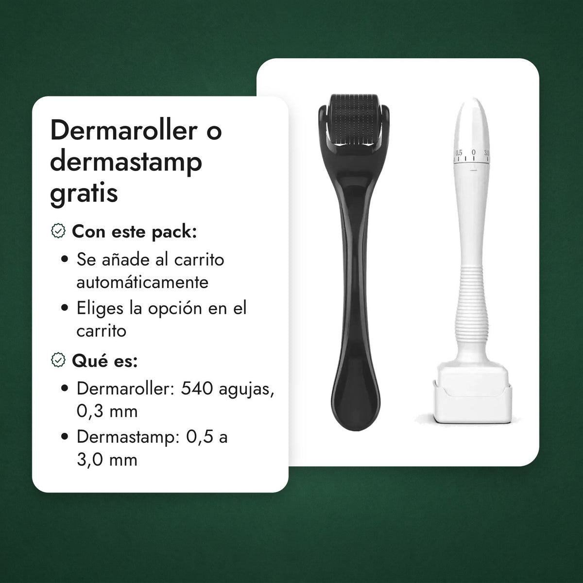 Dermaroller o dermastamp gratis