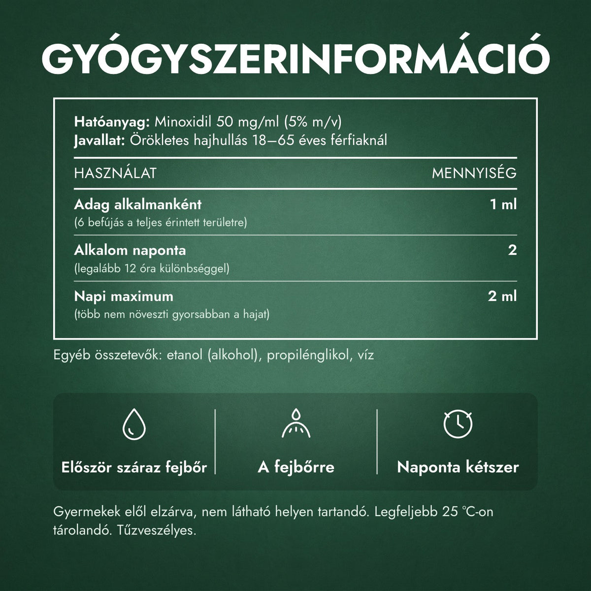 Gyógyszerinformáció: Regaine férfiaknak Extra Strength 5% külsőleges oldat