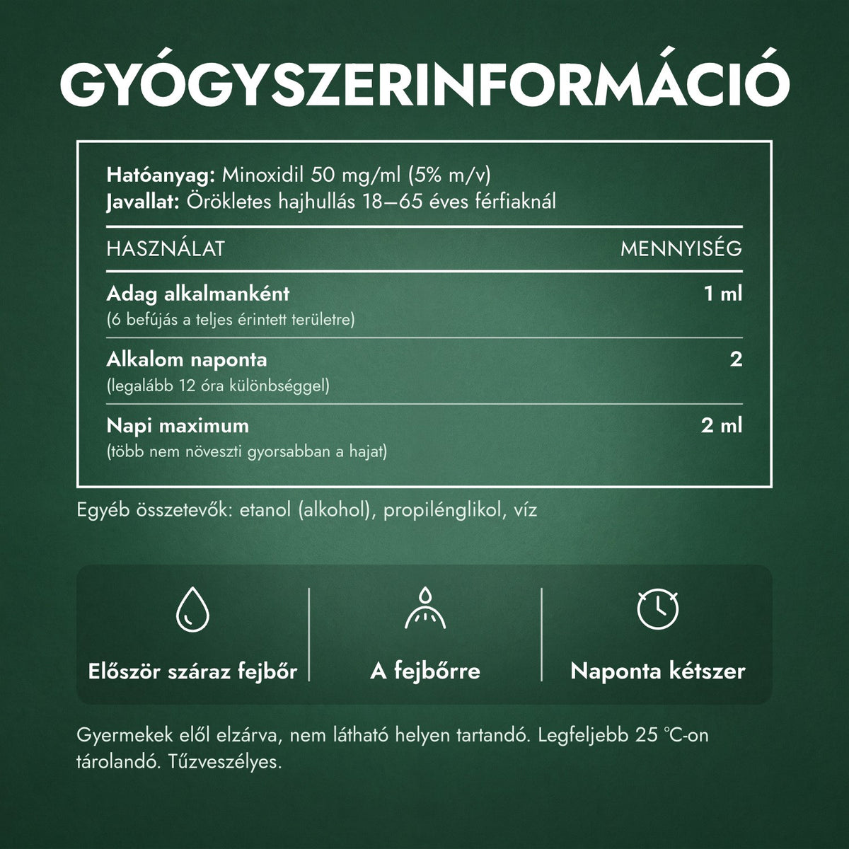 Gyógyszerinformáció: Regaine férfiaknak Extra Strength 5% külsőleges oldat