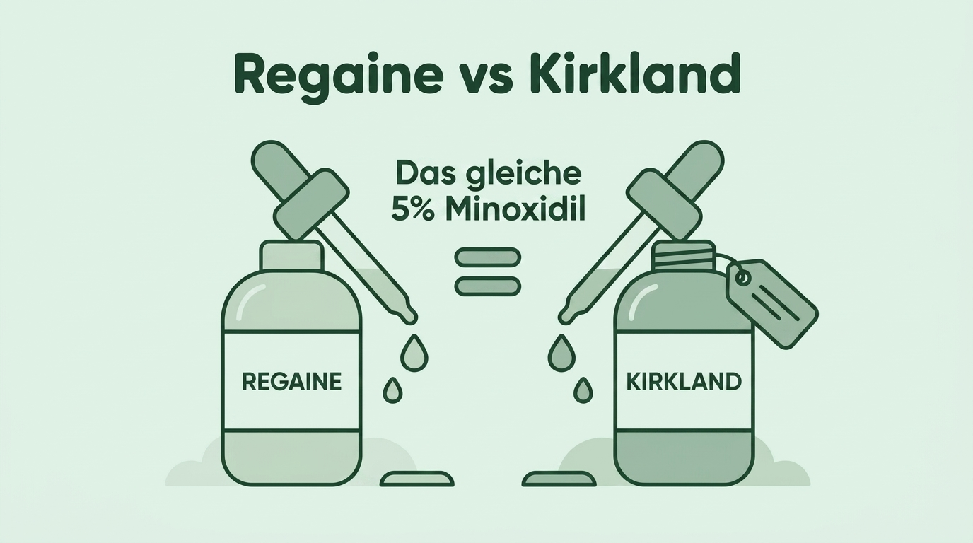 Regaine versus Kirkland: dasselbe Minoxidil 5%