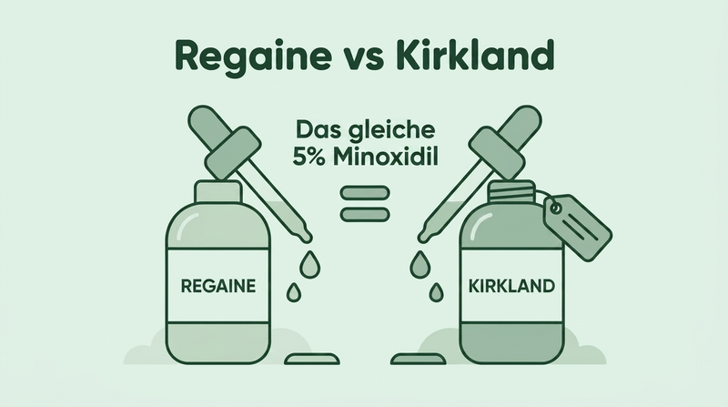 Regaine versus Kirkland: dasselbe Minoxidil 5%