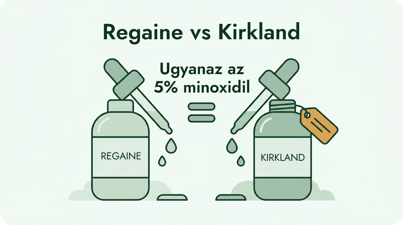 Regaine vs Kirkland: ugyanaz az 5%-os minoxidil