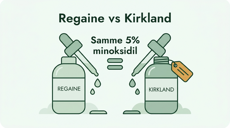 Regaine mot Kirkland: samme 5% minoksidil