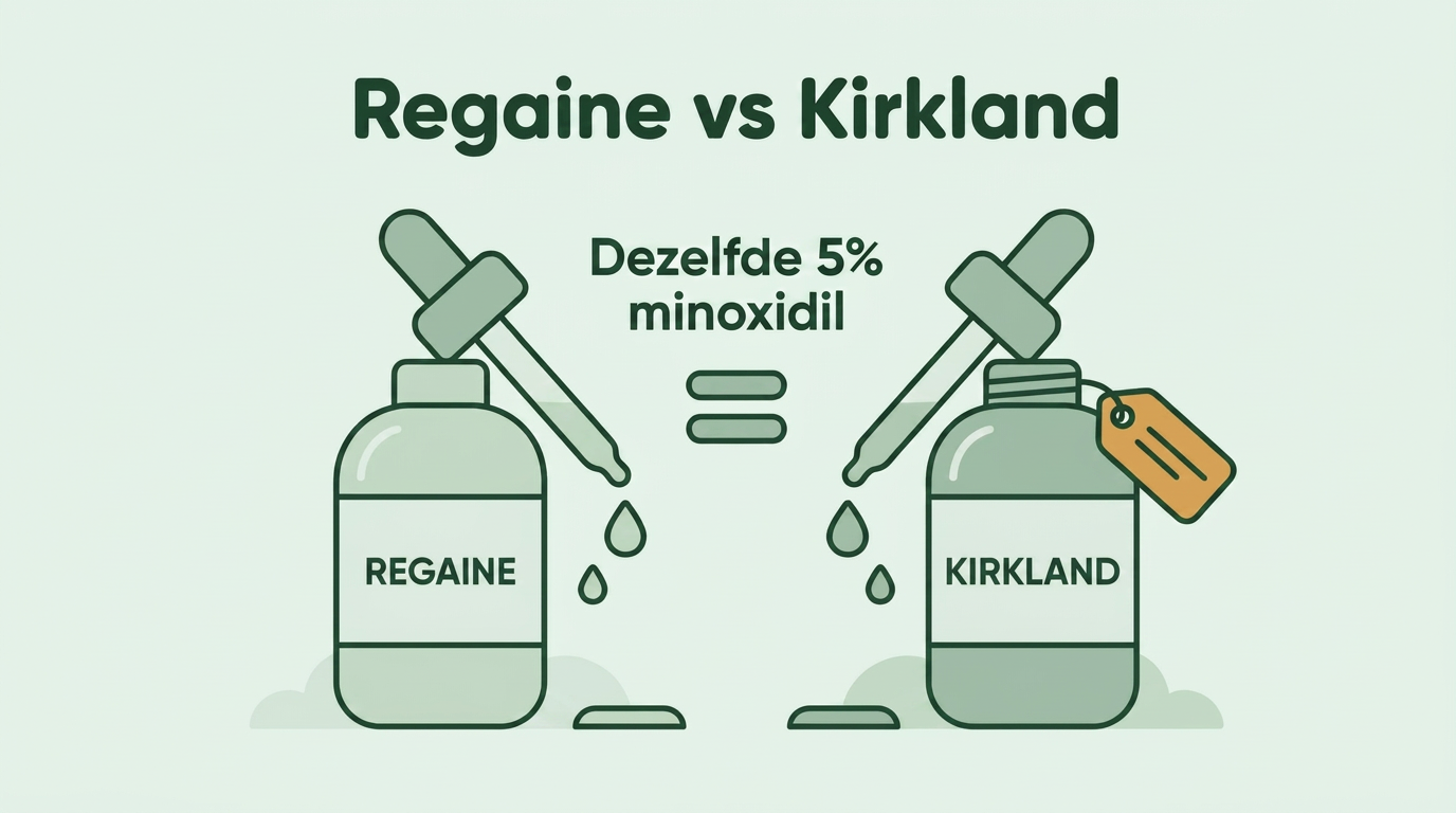 Regaine versus Kirkland: dezelfde 5% minoxidil