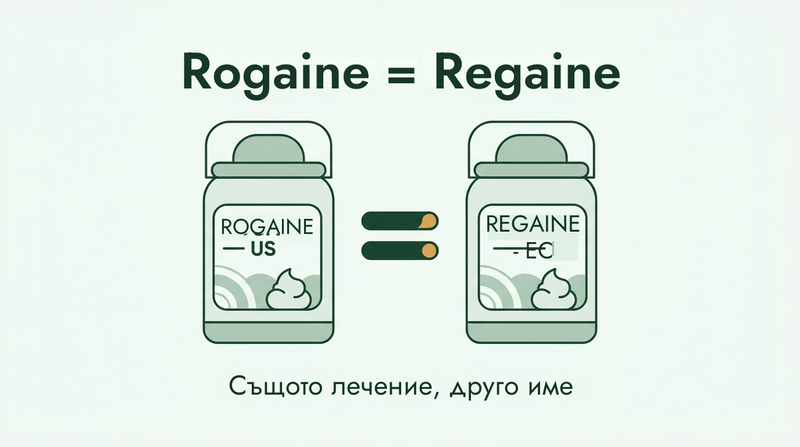 Rogaine и Regaine са едно и също лечение
