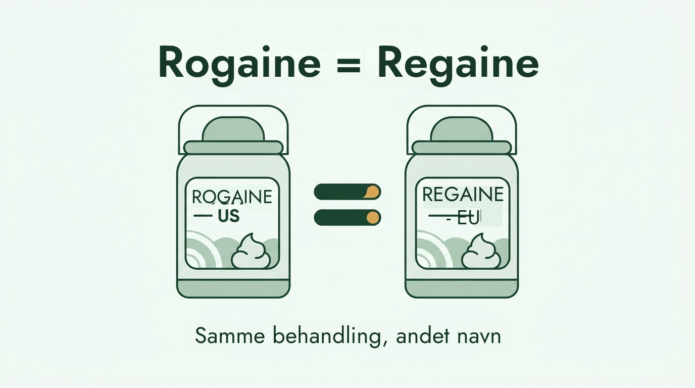 Rogaine og Regaine er den samme behandling