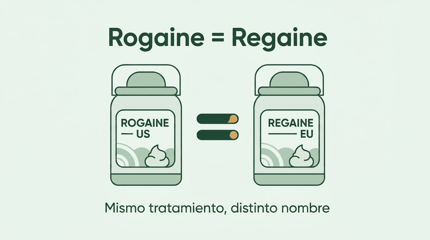 Rogaine y Regaine son el mismo tratamiento