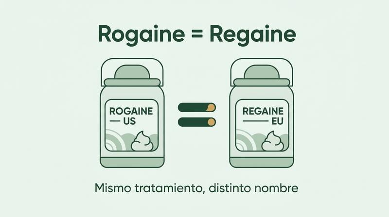 Rogaine y Regaine son el mismo tratamiento