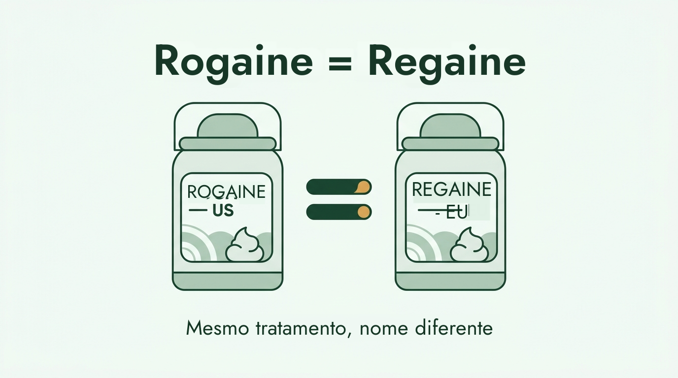 Rogaine e Regaine são o mesmo tratamento