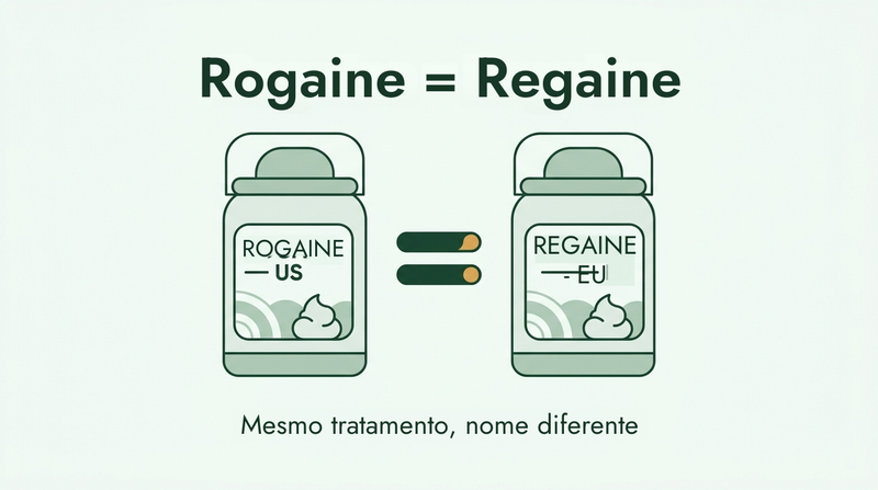 Rogaine e Regaine são o mesmo tratamento