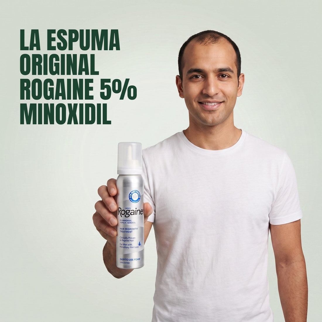 Rogaine Minoxidil Espuma 5% para Hombres - suministro para 12 meses, 12 latas de espuma de 60 g
