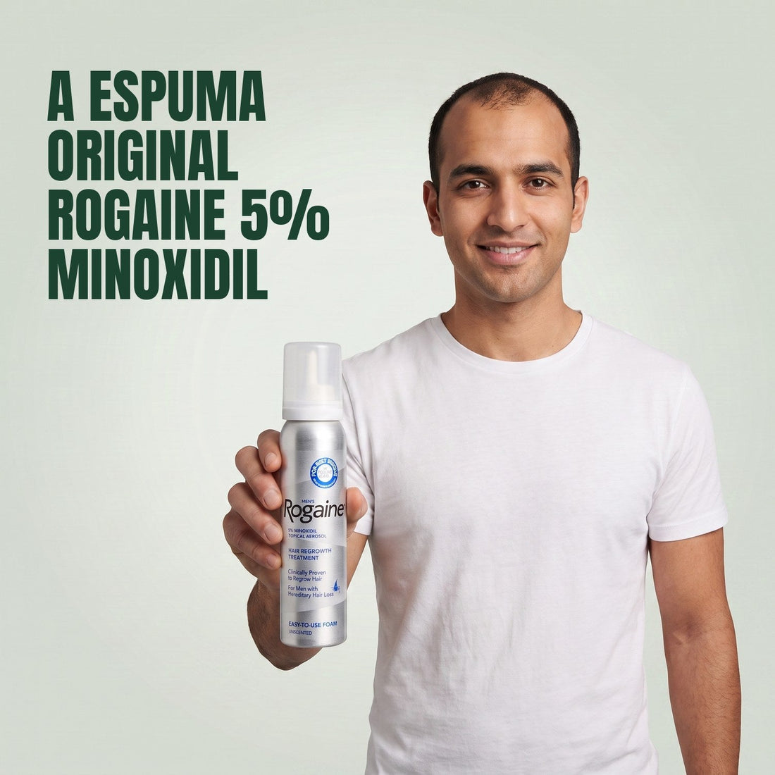 Espuma Rogaine Minoxidil 5% para Homem - fornecimento para 12 meses, 12 latas de espuma de 60 g